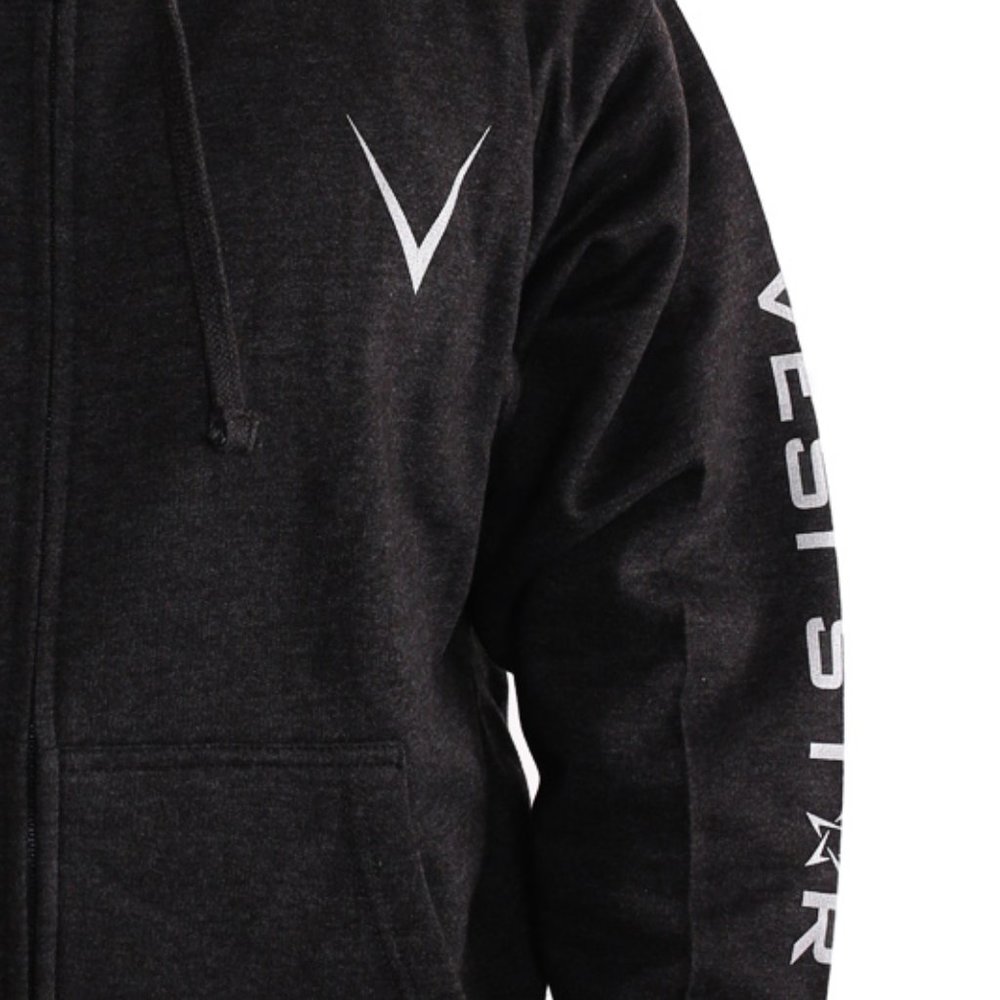 Vesi Star Cotton Hoodie, Zipper, Front Pockets - Picture 3 of 4